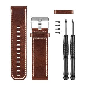 fenix® 3/quatix® 3/tactix® Bravo replacement leather band - Brown